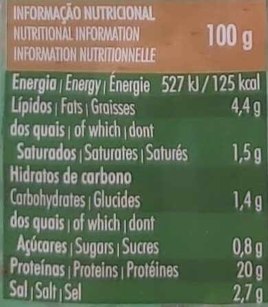 Foto da tabela nutricional