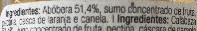 Foto da lista de ingredientes