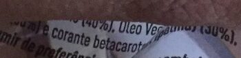 Foto da lista de ingredientes