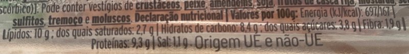 Foto da tabela nutricional