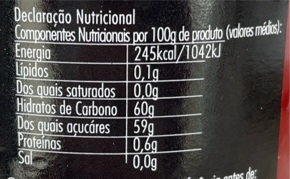 Foto da tabela nutricional