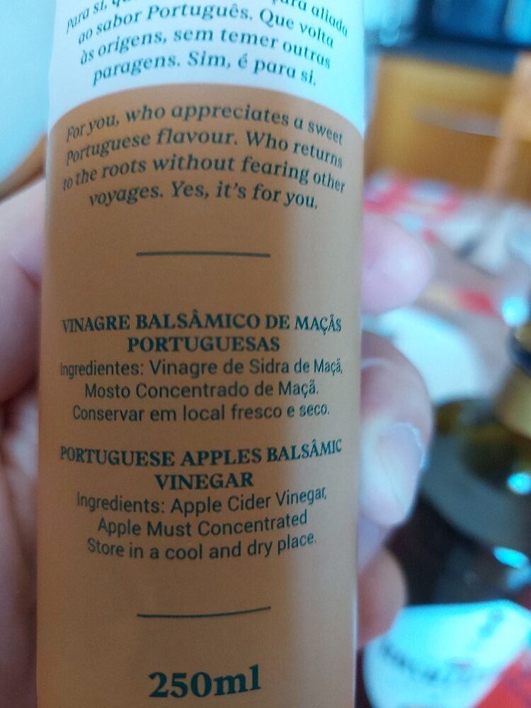 Foto da lista de ingredientes
