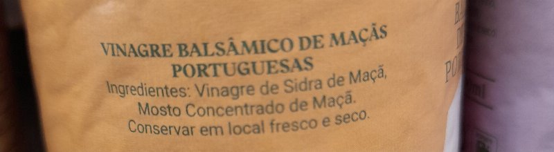 Foto da lista de ingredientes