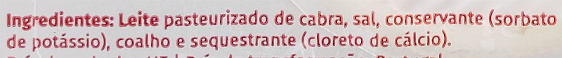 Foto da lista de ingredientes