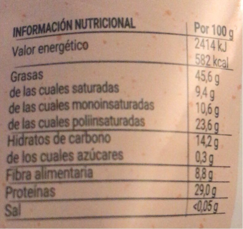 Foto da tabela nutricional