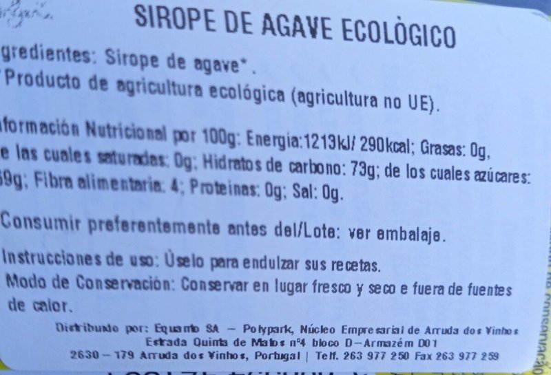 Foto da tabela nutricional