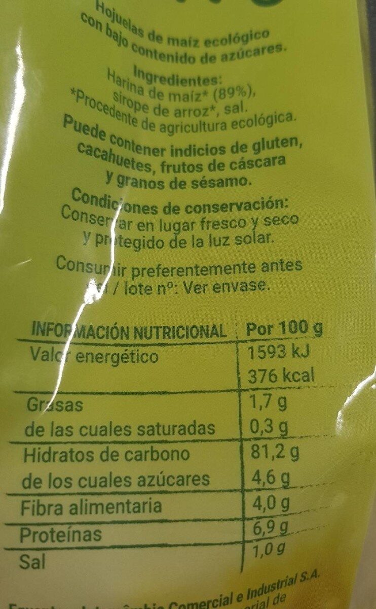 Foto da tabela nutricional