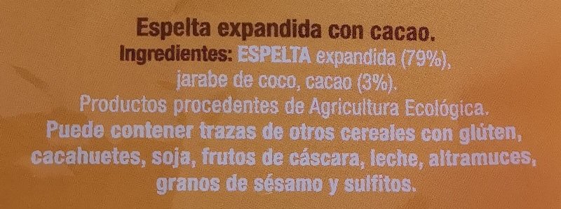 Foto da lista de ingredientes