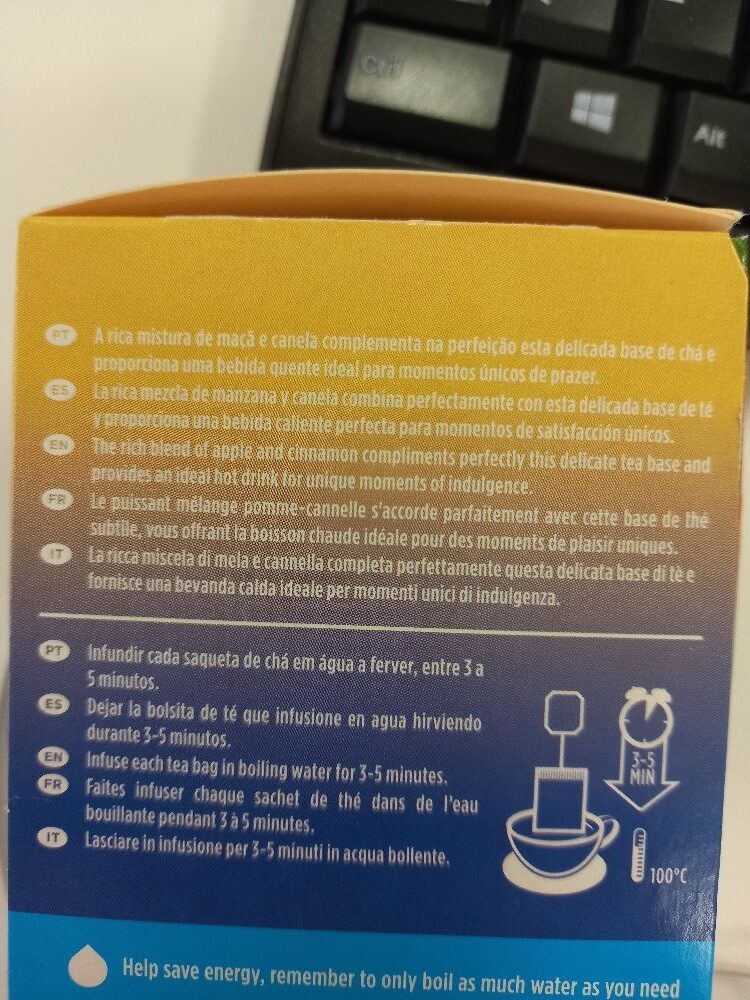 Foto da tabela nutricional