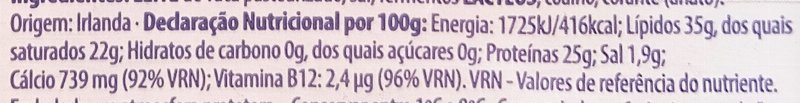 Foto da tabela nutricional