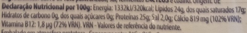 Foto da tabela nutricional