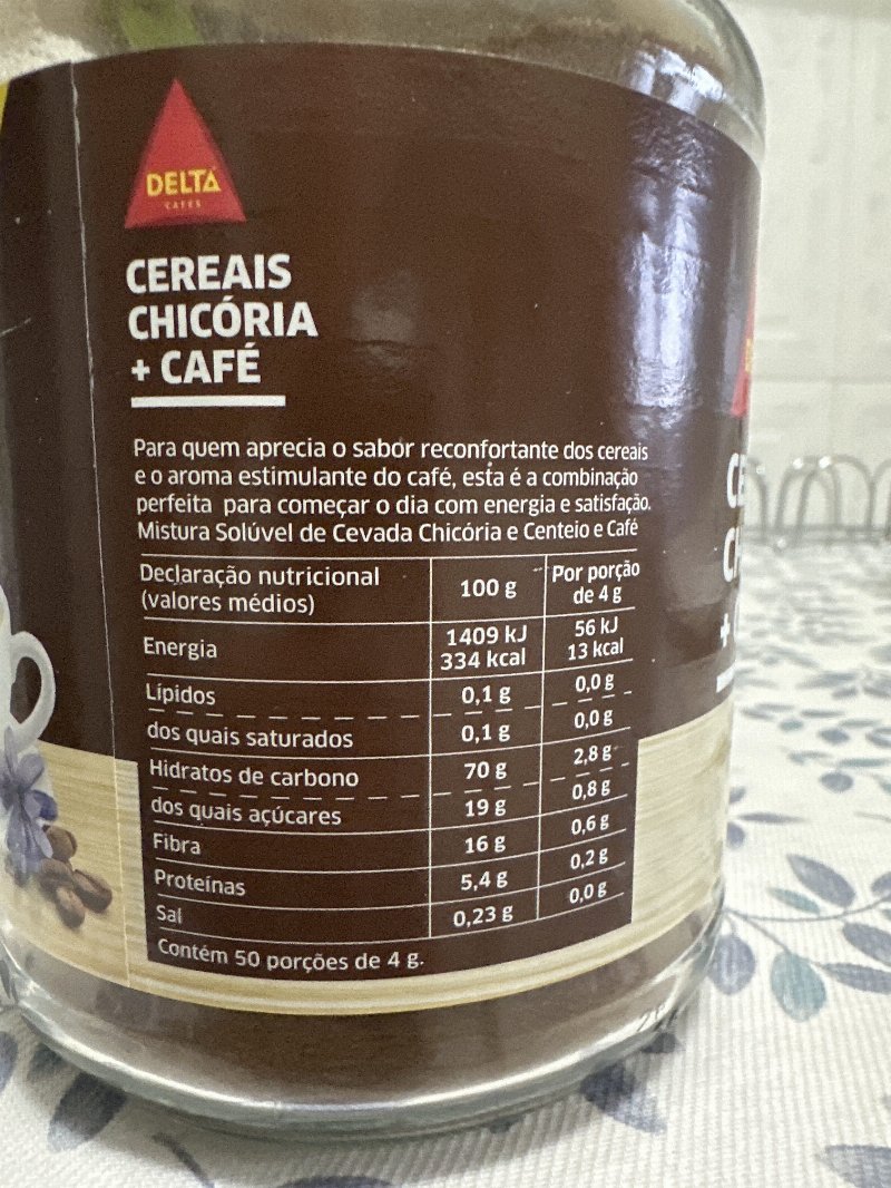 Foto da tabela nutricional