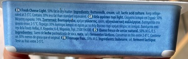 Foto da lista de ingredientes
