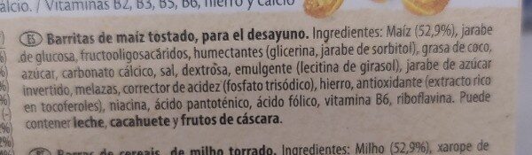Foto da lista de ingredientes
