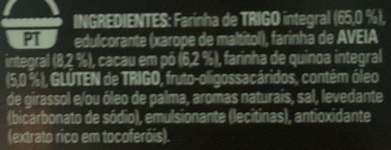Foto da lista de ingredientes