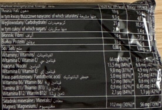 Foto da tabela nutricional