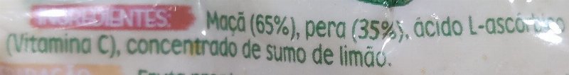 Foto da lista de ingredientes