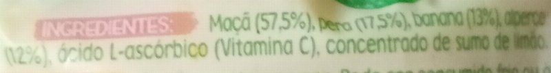 Foto da lista de ingredientes