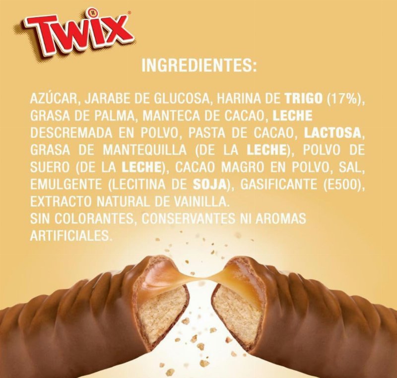 Foto da lista de ingredientes