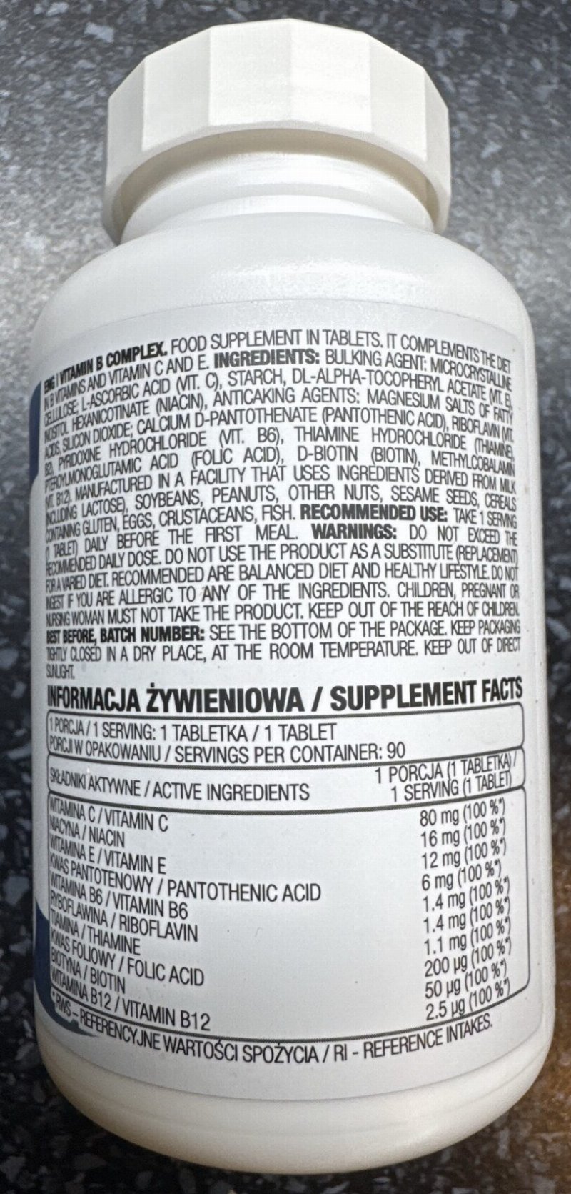 Foto da tabela nutricional