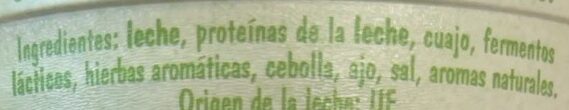 Foto da lista de ingredientes