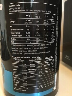 Foto da lista de ingredientes