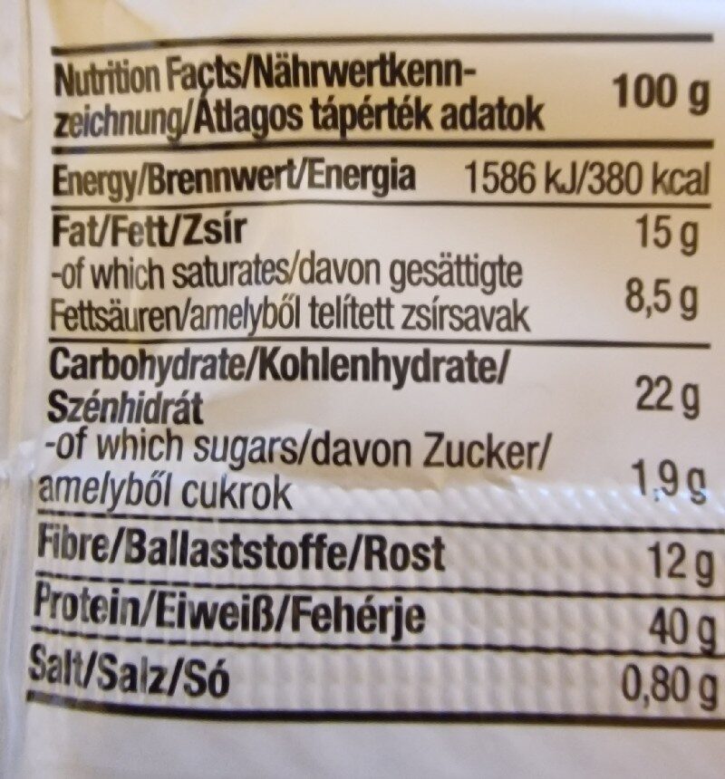 Foto da tabela nutricional