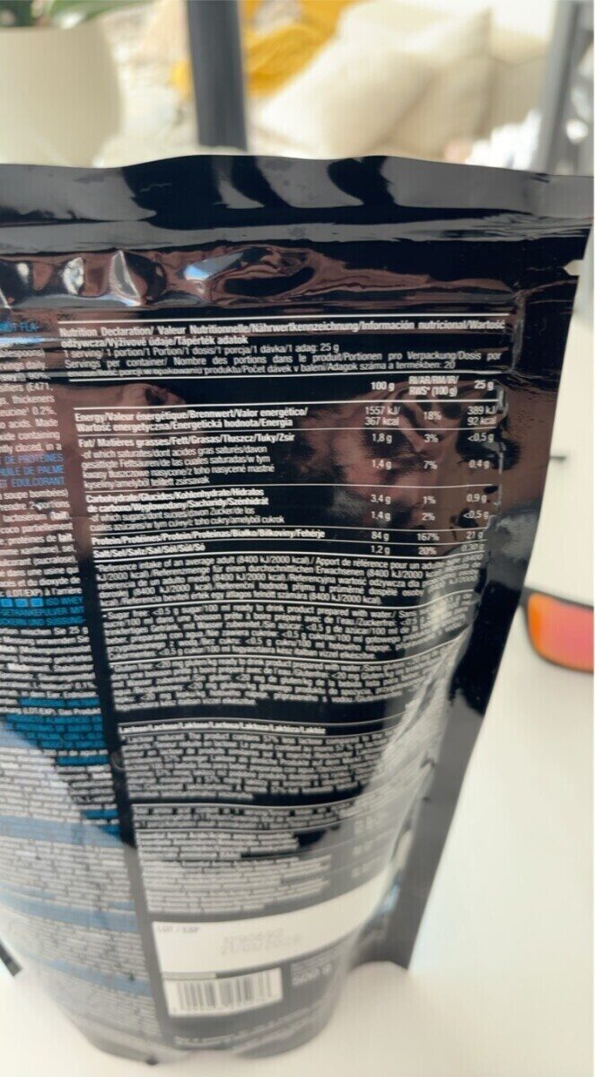 Foto da tabela nutricional