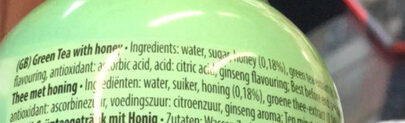 Foto da lista de ingredientes