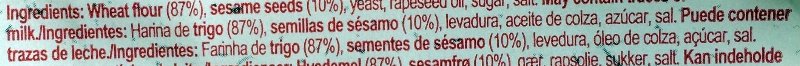 Foto da lista de ingredientes