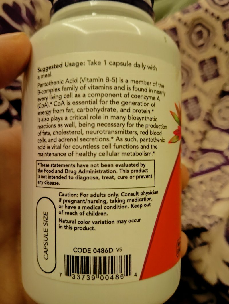 Foto da tabela nutricional