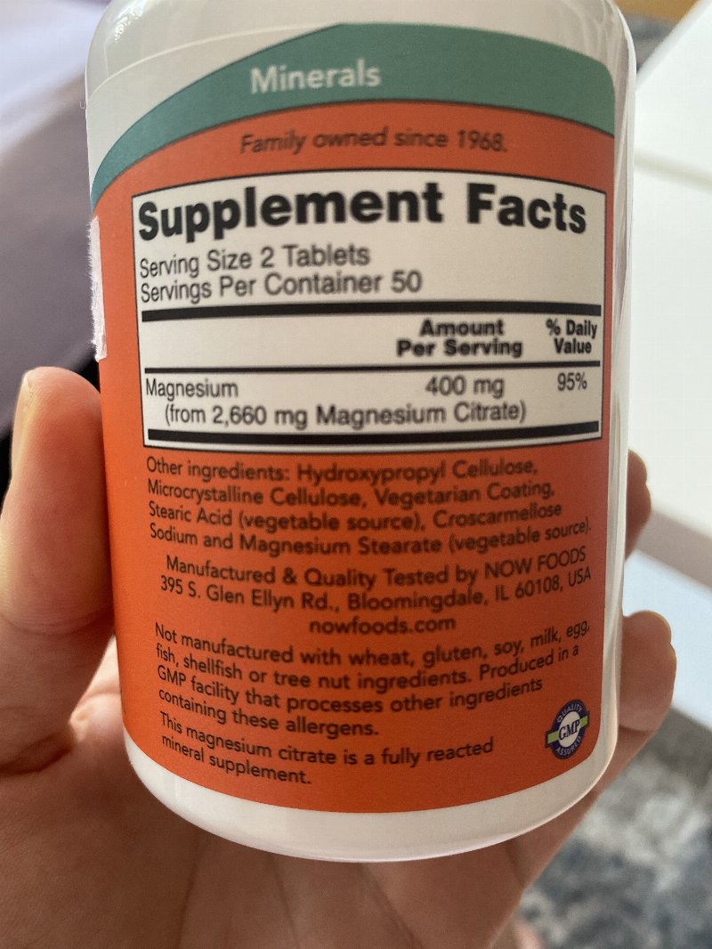 Foto da lista de ingredientes