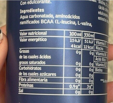 Foto da tabela nutricional