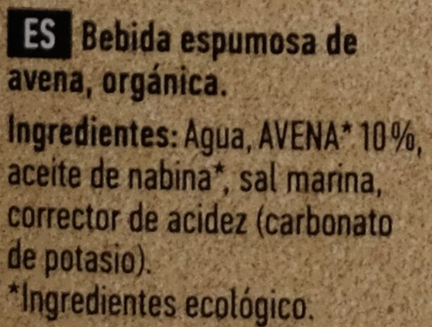 Foto da lista de ingredientes