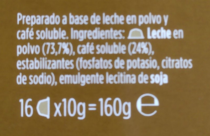 Foto da lista de ingredientes