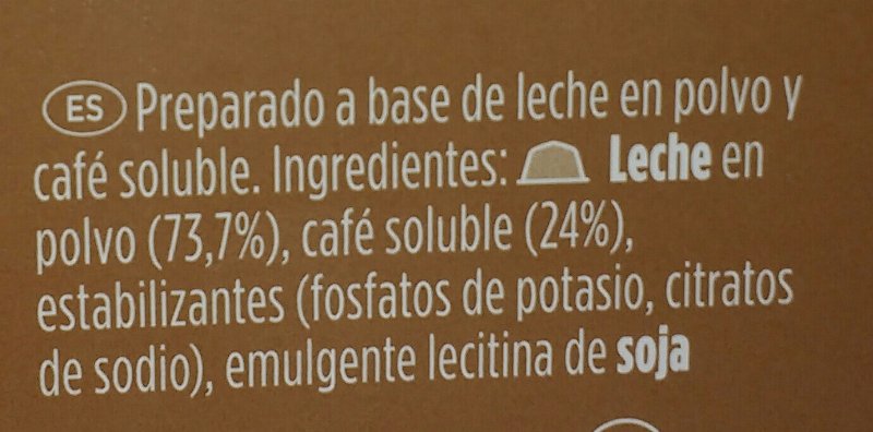 Foto da lista de ingredientes
