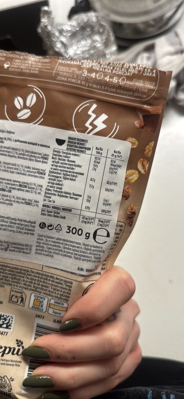 Foto da tabela nutricional