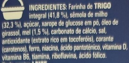 Foto da lista de ingredientes