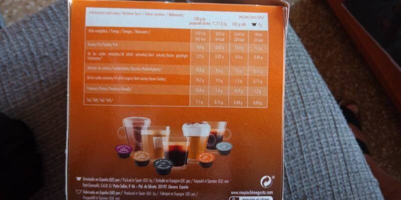 Foto da tabela nutricional