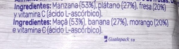 Foto da lista de ingredientes