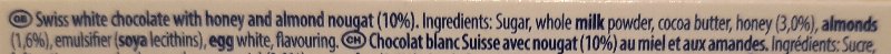 Foto da lista de ingredientes