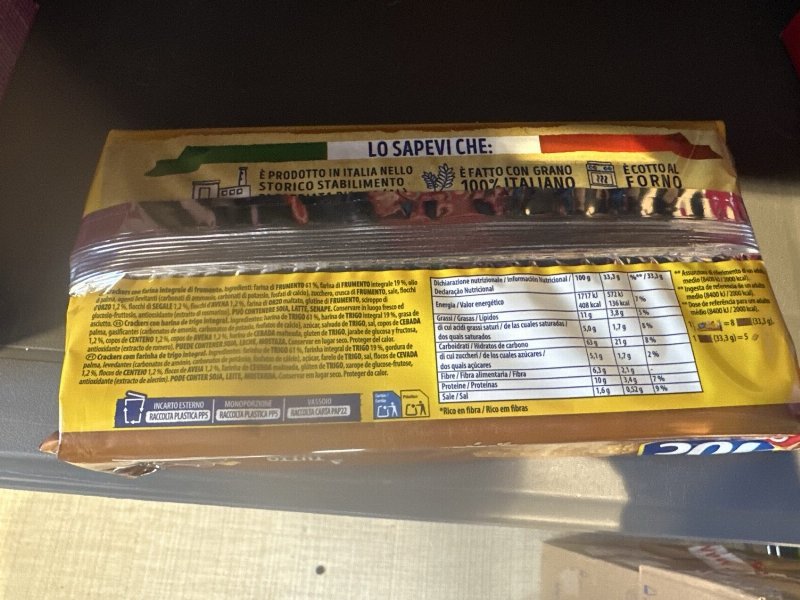 Foto da tabela nutricional