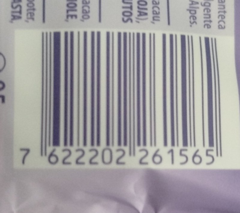 Foto da lista de ingredientes