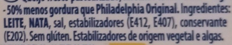 Foto da lista de ingredientes