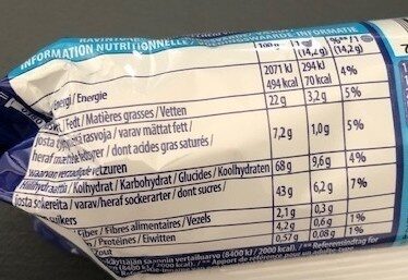 Foto da tabela nutricional