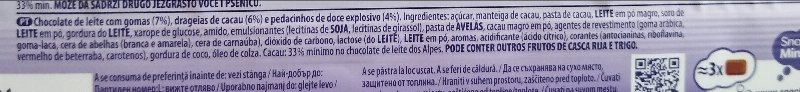 Foto da lista de ingredientes