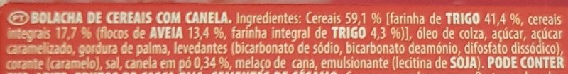Foto da lista de ingredientes