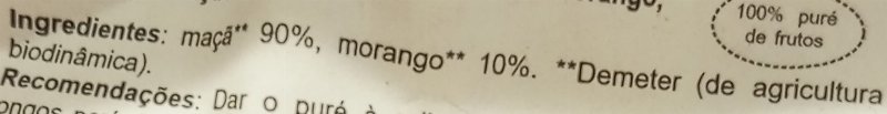 Foto da lista de ingredientes