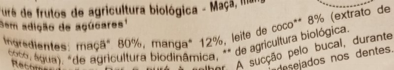 Foto da lista de ingredientes