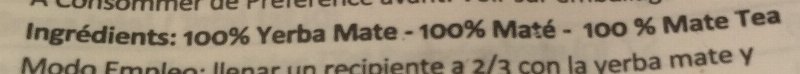 Foto da lista de ingredientes